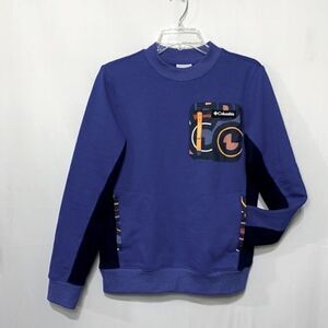 COLUMBIA Lodge Pullover Sweatshirt Crew neck pockets Women's Sz Medium